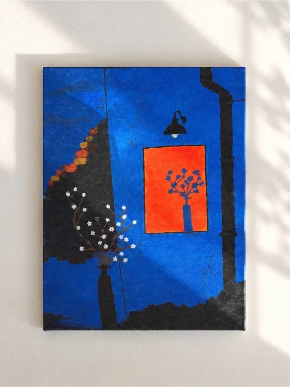 Acrylic Painting— “A Midnight Bloom”